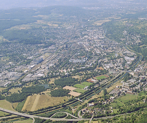 Blick auf Lörrach.