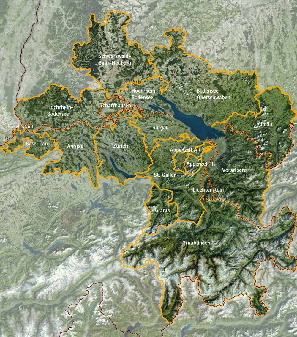 D-A-CH Raum von oben. D-A-CH Raum von oben.