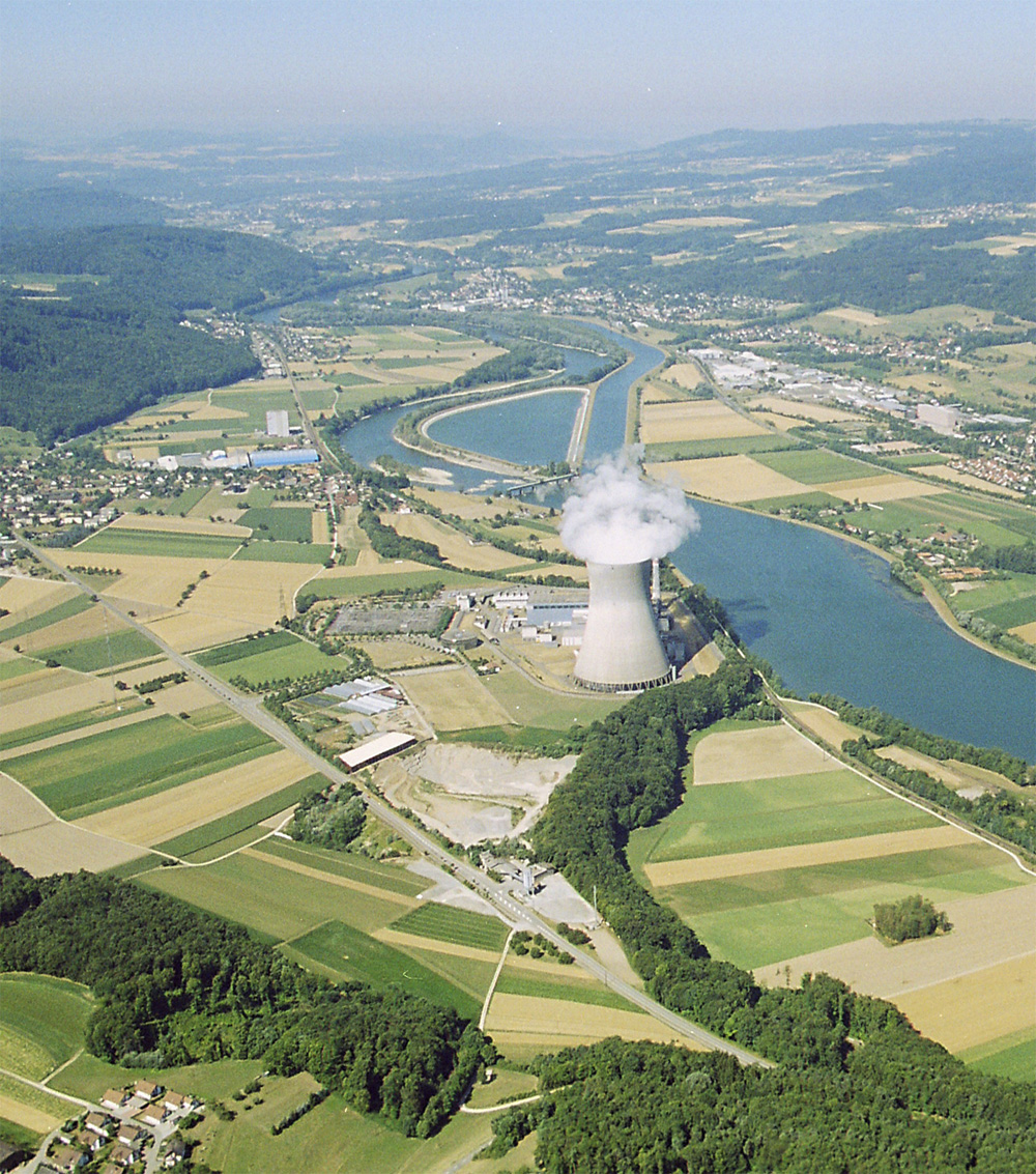 D-A-CH Gebiet - Hochrhein mit Leibstadt. D-A-CH Gebiet - Hochrhein mit Leibstadt.
